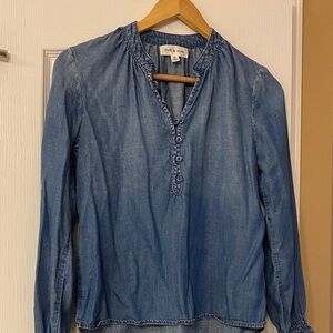 Cloth & Stone Anthropologie Chambray Long Sleeve Blouse